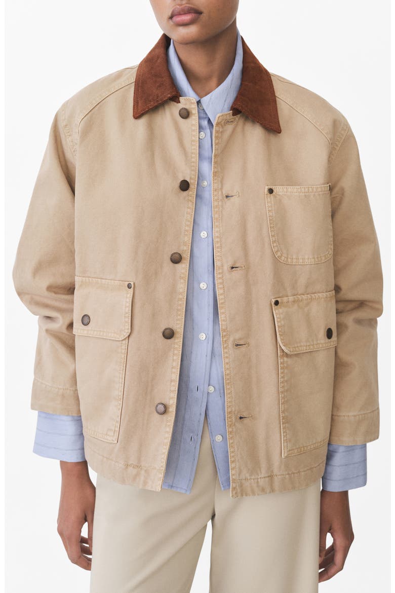 Rio Cotton Twill Barn Jacket, Main, color, SAND