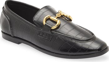 Jeffrey Campbell Velviteen Loafers Shoes Slip-On Gold Horsebit Brown Croco 5.5 Jeffrey Campbell Women main image 4