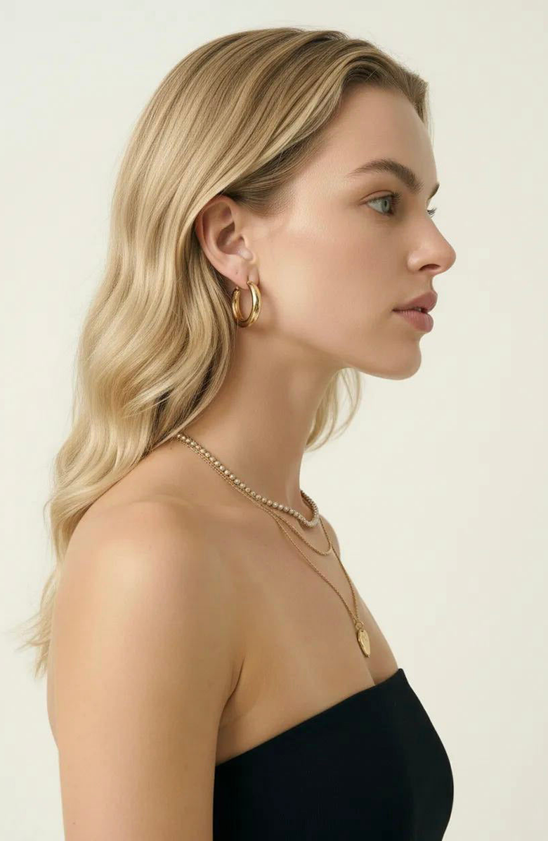 Modenaire Strapless Smocked Bodice Midi Dress with Flowy Skirt and Pockets, Alternate, color, Black