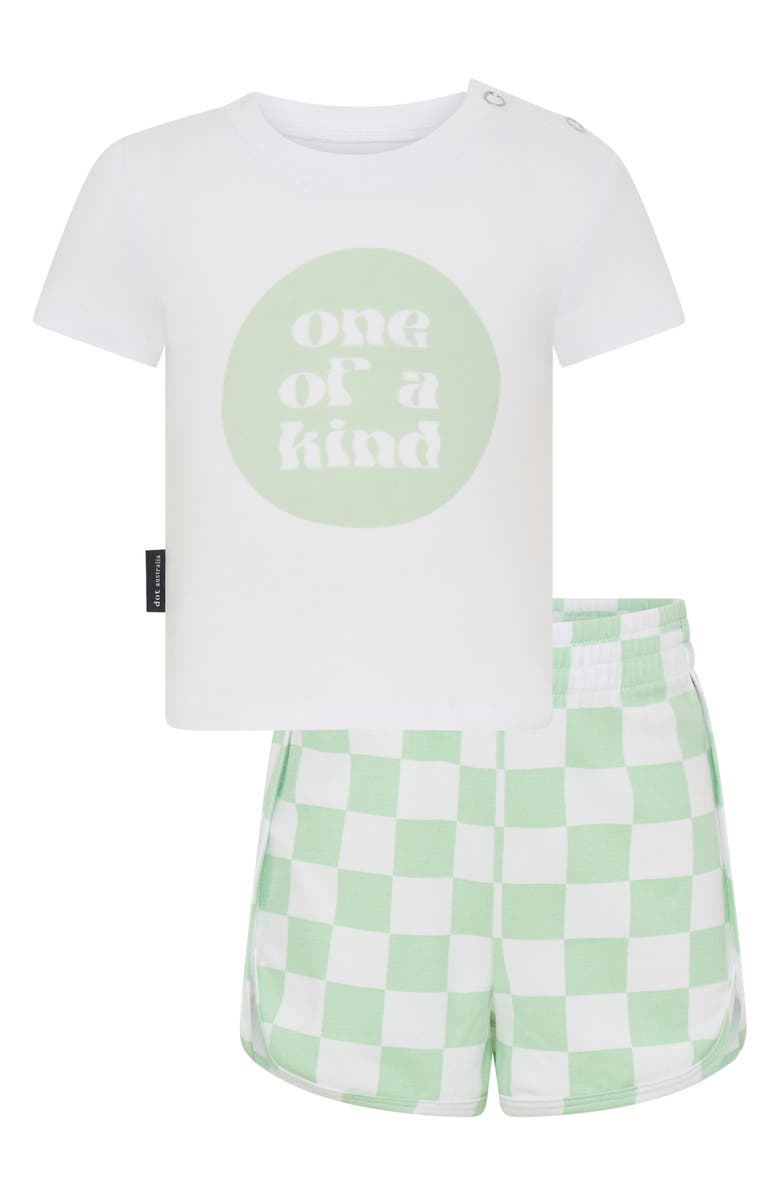 dot australia One of a Kind T-Shirt & Shorts Set, Main, color, Green
