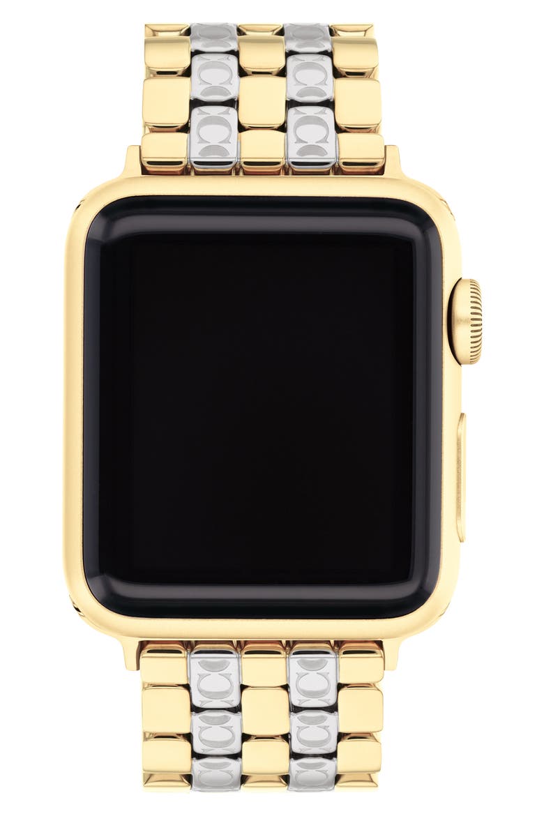 Apple Watch® Two-Tone Bracelet Watchband, Main, color, GOLD