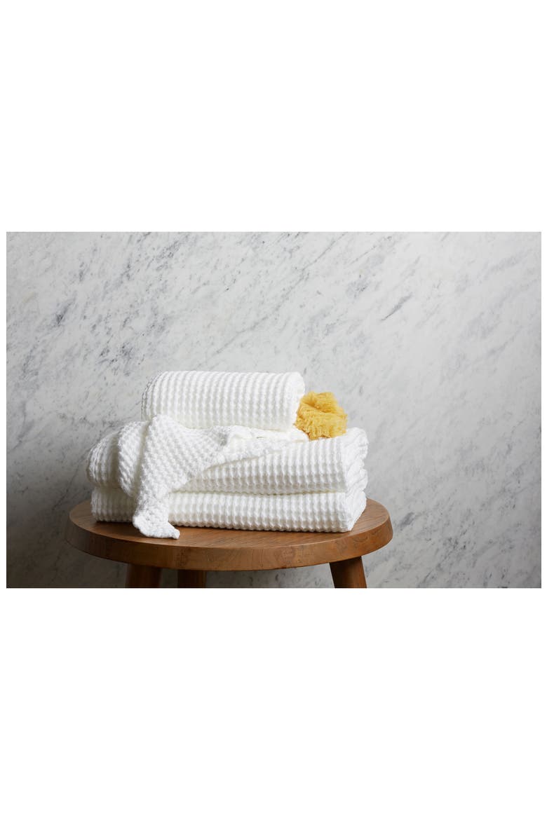 Waffle Towels, Alternate, color, WHITE