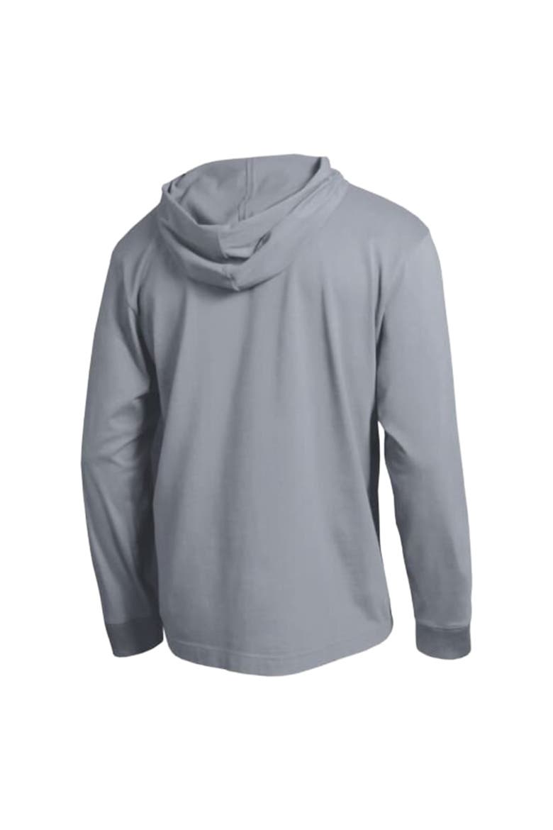 Men's Champion  Heather Gray Ohio State Buckeyes High Motor All-Star Long Sleeve Hooded T-Shirt, Alternate, color, Heather Gray