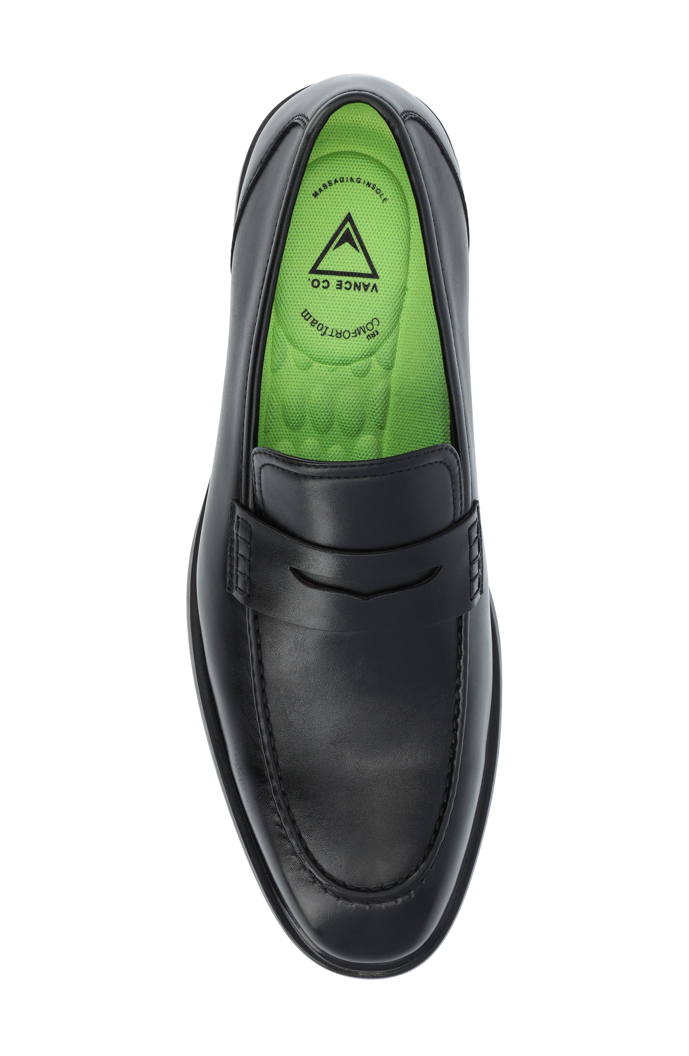 Keith Vegan Leather Penny Loafer, Alternate, color, BLACK