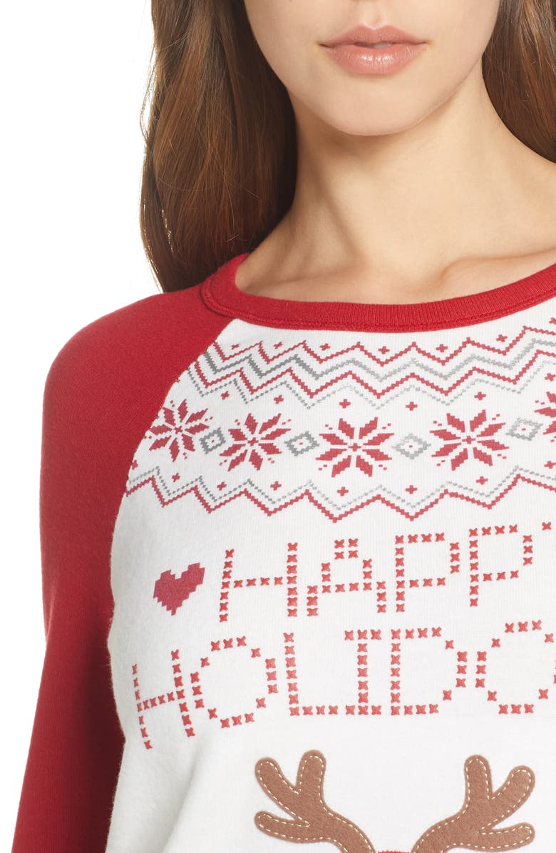 PJ Salvage PJSalvage Joy Long Sleeve Pajama Top, Alternate, color, 