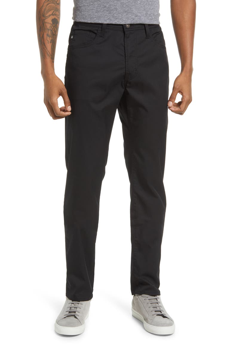 Tellis Slim Fit Cool Comfort Performance Twill Pants, Main, color, PURE BLACK