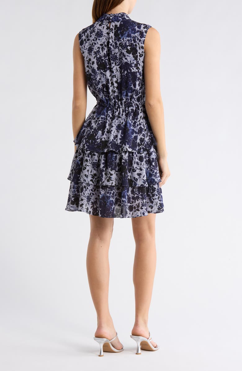 Derek Lam 10 Crosby Ida Floral Shift Dress, Alternate, color, Denim Blue Multi