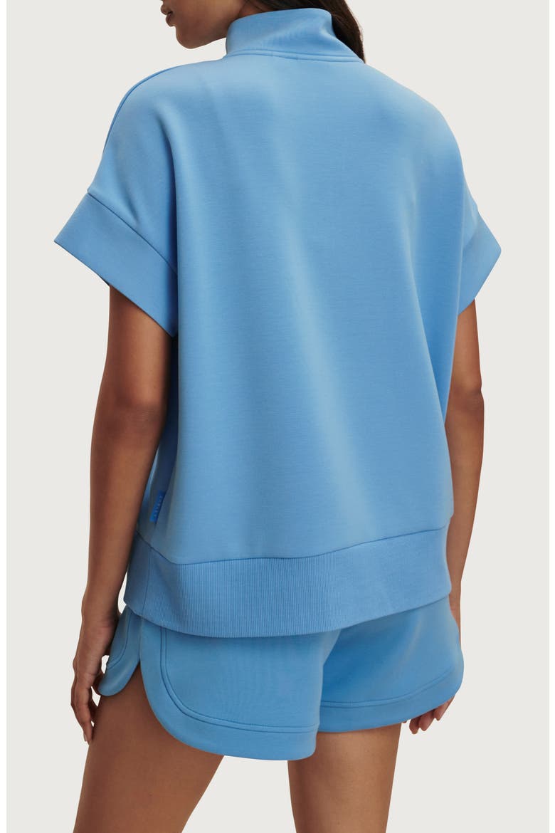 Ritchie Short Sleeve Half Zip, Alternate, color, AZURE BLUE