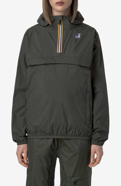 K-way Le Vrai 4.0 Leon Water Repellent Anorak In Green Blackish