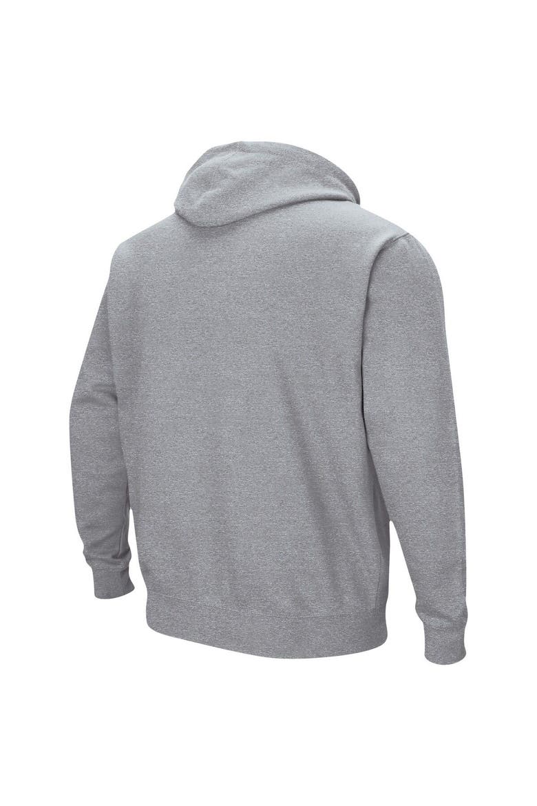 Men's Colosseum Heather Gray Navy Midshipmen Arch & Logo 3.0 Pullover Hoodie, Alternate, color, Heather Gray