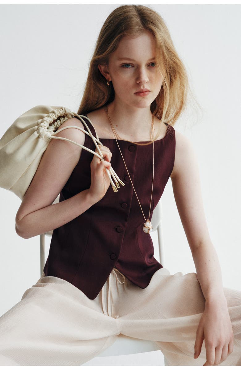 H&M Tailored Waistcoat, Alternate, color, Plum Purple