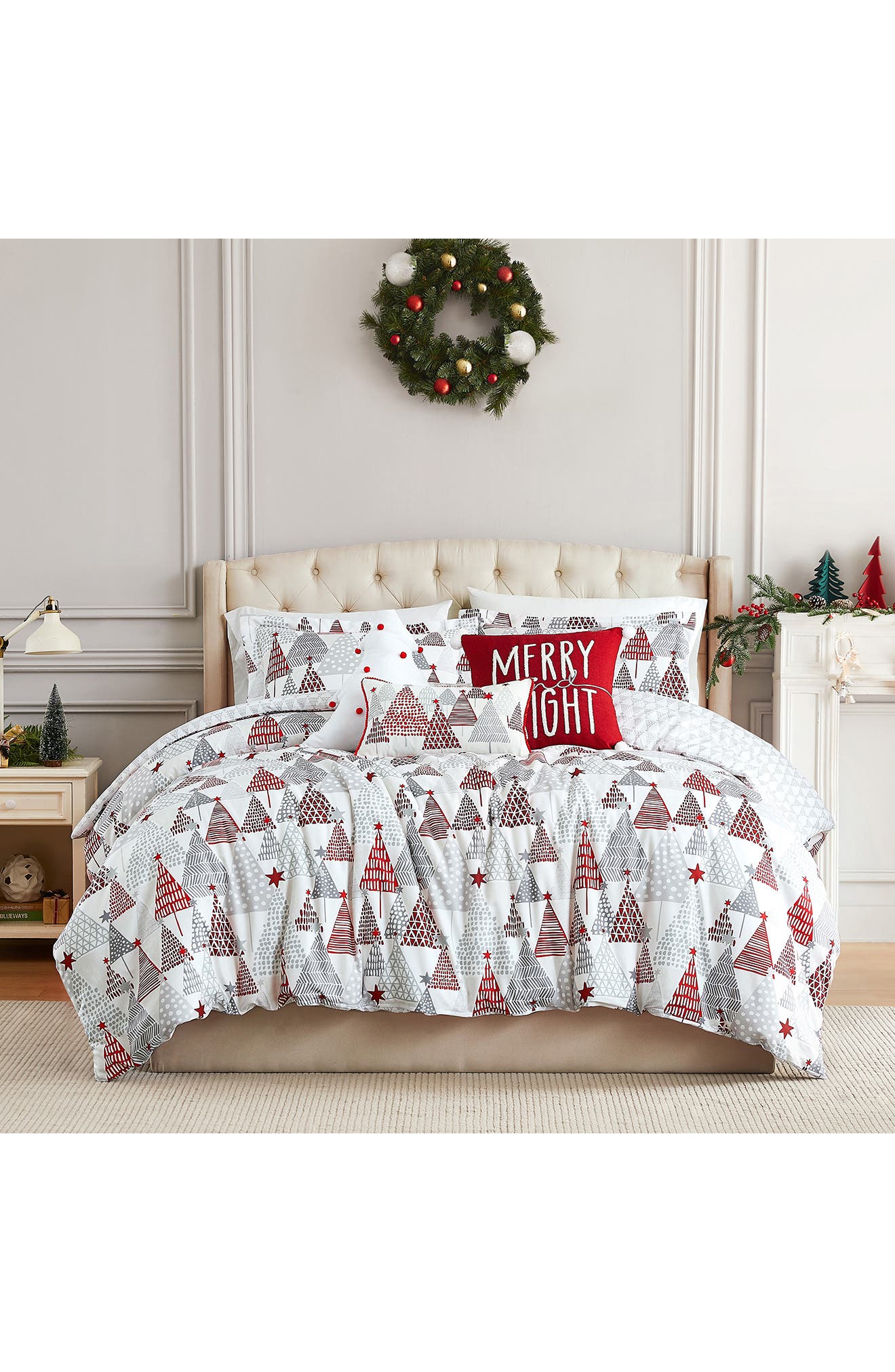 SOUTHSHORE FINE LINENS Merry and Bright Oversize Holiday Comforter Set