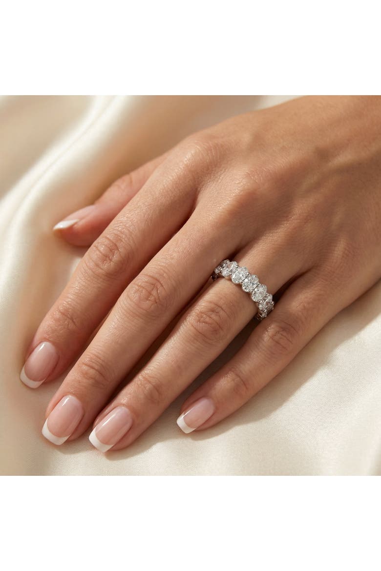 3Ct Oval Diamond Eternity Wedding Ring 14k Gold Lab Grown, Alternate, color, 14k Yellow Gold