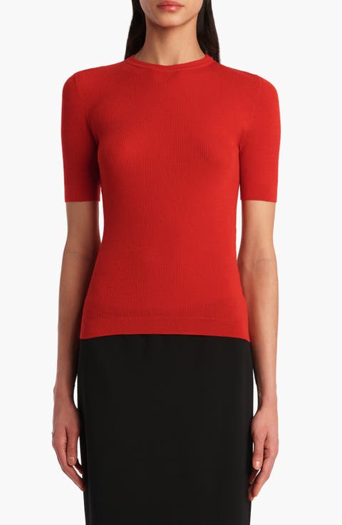 Celina Merino Wool Blend Rib Sweater