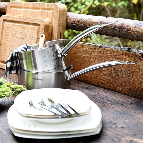 Korkmaz Gastro Proline 2.8 Liter Stainless Steel Saucepan In Silver