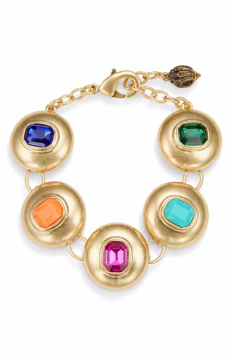 Crystal Button Flex Bracelet