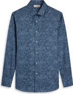 Bugatchi Julian Shaped Fit Paisley Cotton Button-Up Shirt