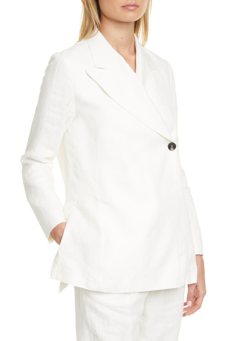Viv Linen Blazer, Alternate, color, WHITE ASPARAGUS