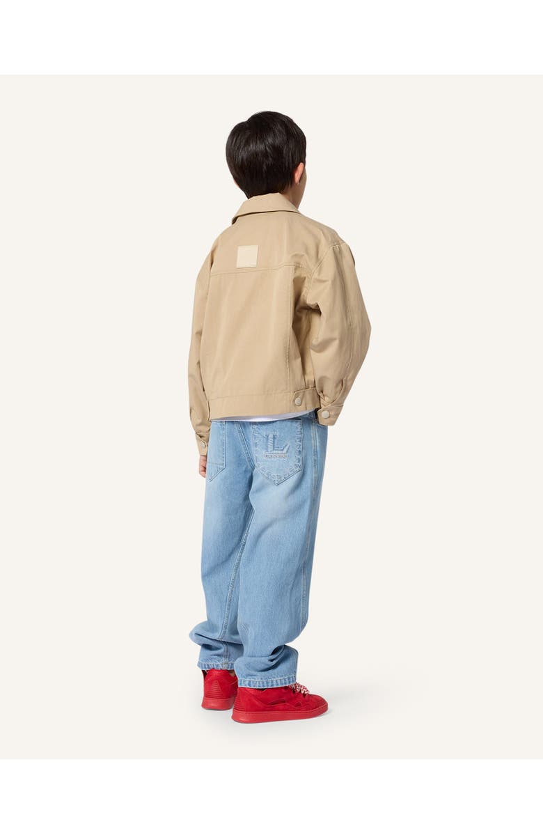 Lanvin Kids Viscose Jacket With Logo, Alternate, color, Beige