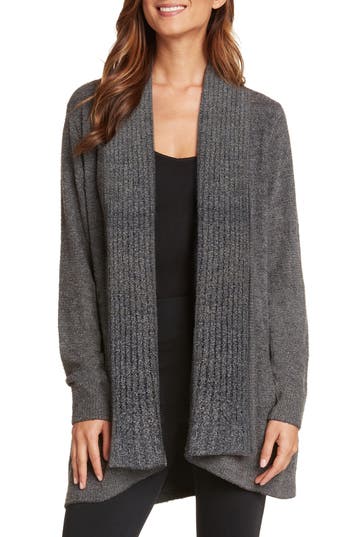 Matty M . Waterfall Cardigan In Black