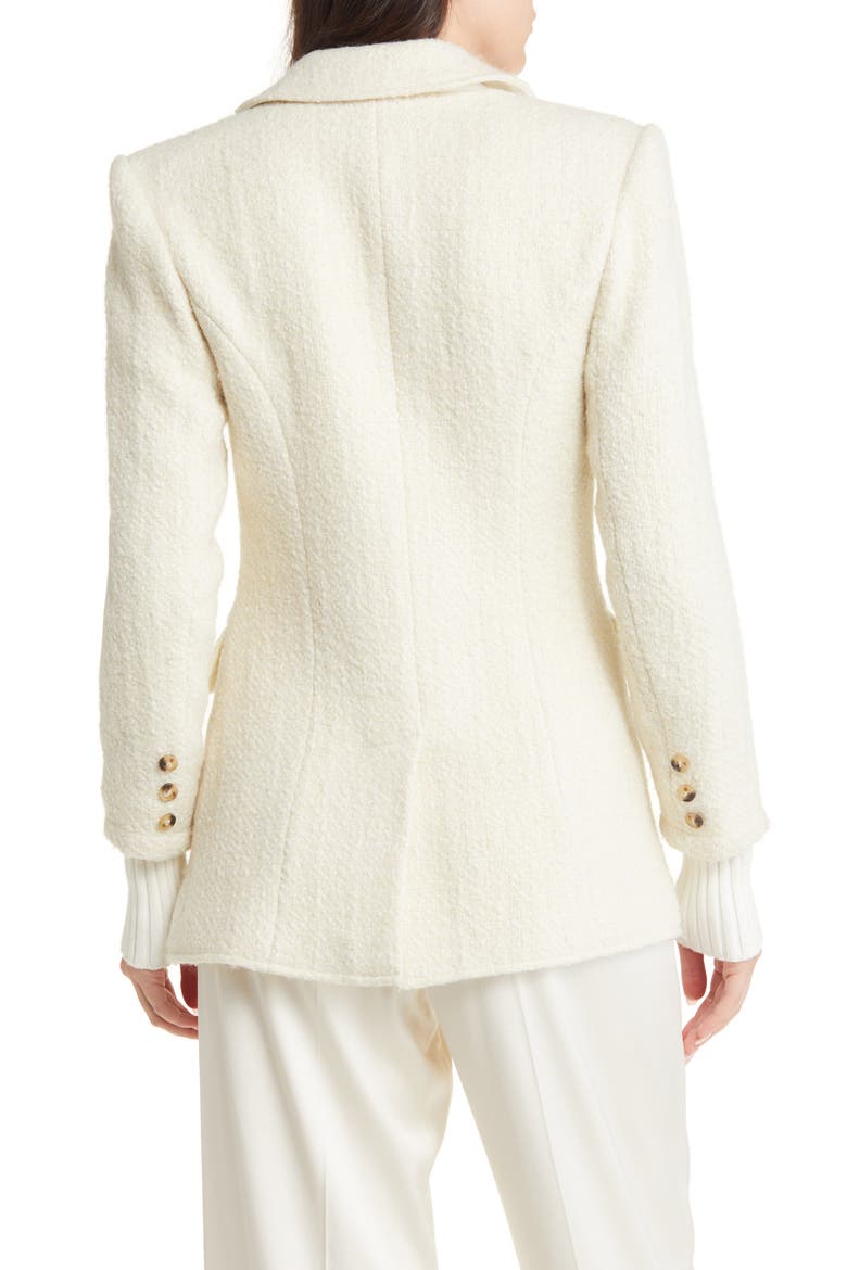 The City Layered Tweed Blazer, Alternate, color, WHITE BOUCLE