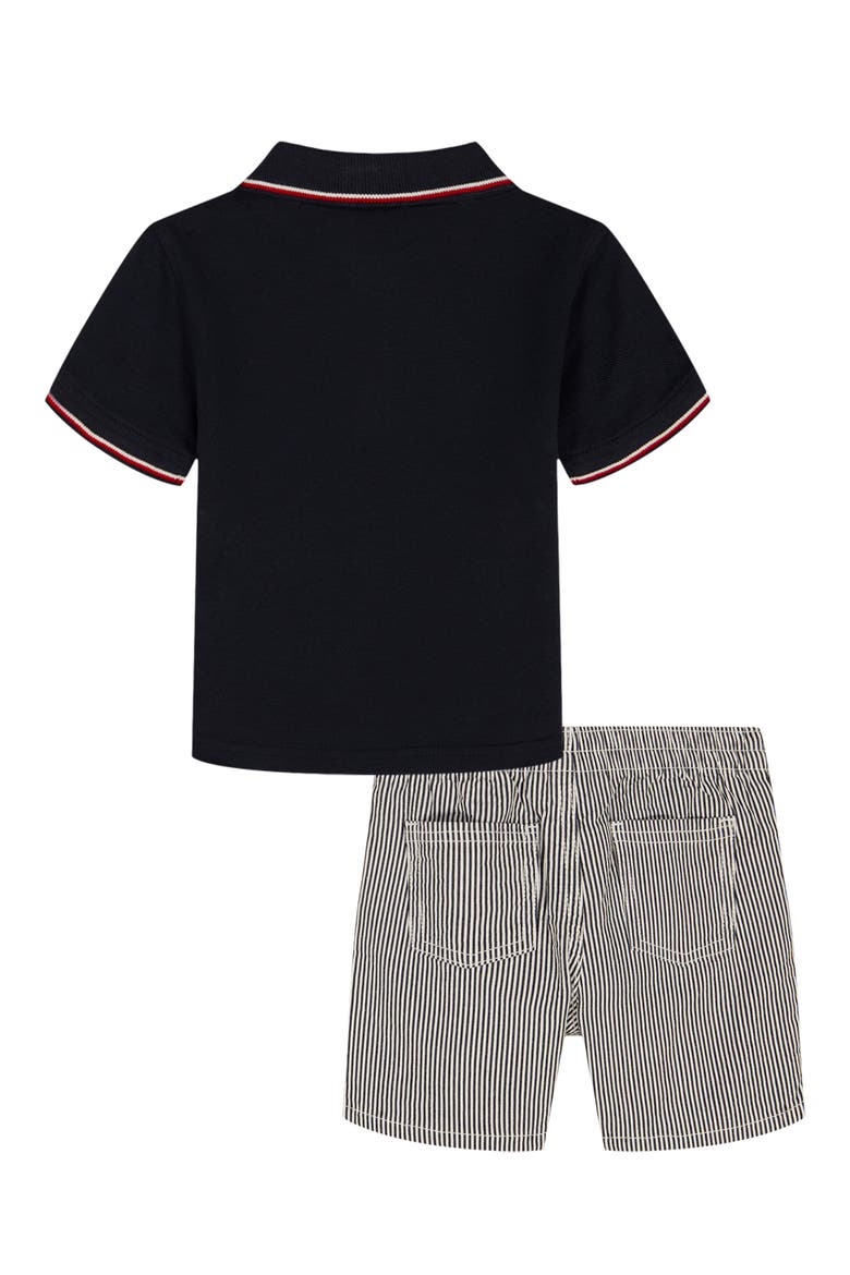 Knit Polo & Shorts Set, Alternate, color, NAVY