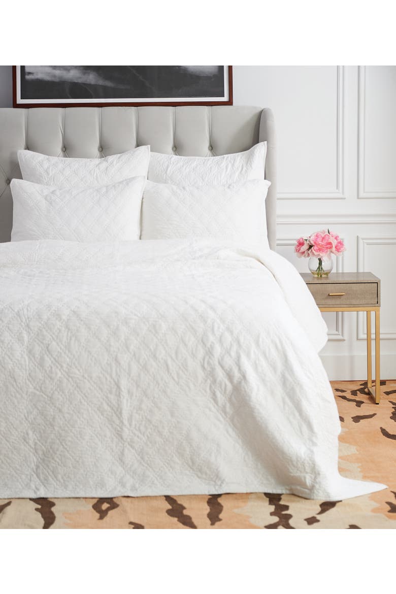 Sutton Dove 100% Cotton King Sham 20" x 36", Alternate, color, White