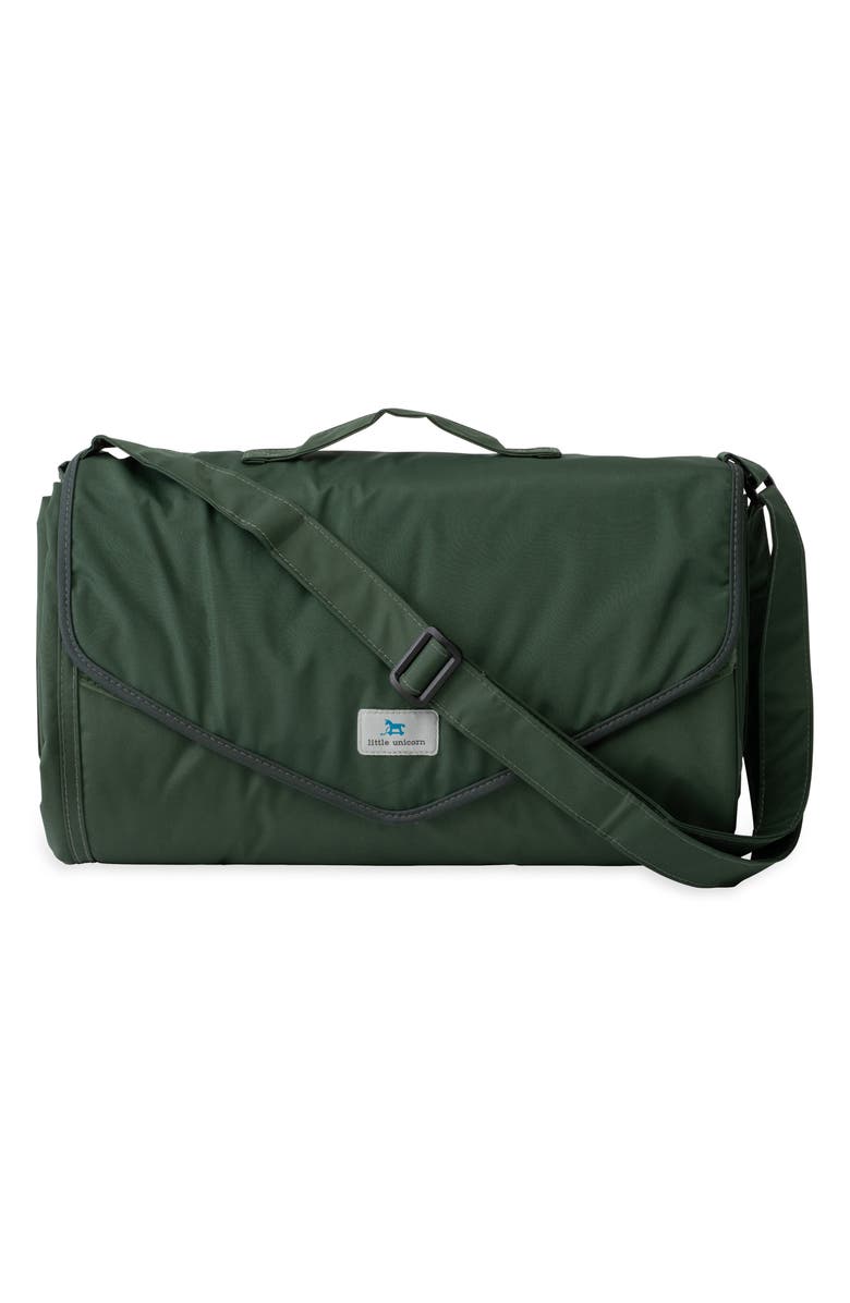 little unicorn 5 x 5 Outdoor Blanket, Main, color, Tropical Leaf