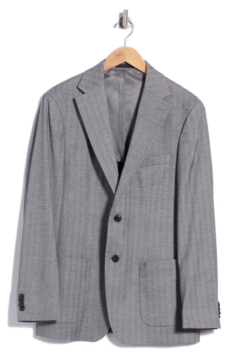 Notch Lapel Sport Coat, Alternate, color, GREY