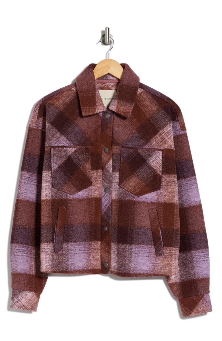 Thread & Supply Plaid Crop Jacket, Alternate, color, 