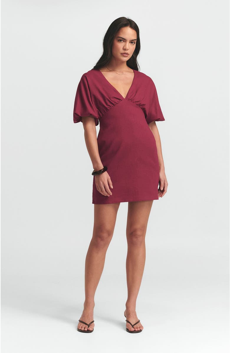 ST MRLO Palm Mini Dress, Alternate, color, Burgundy