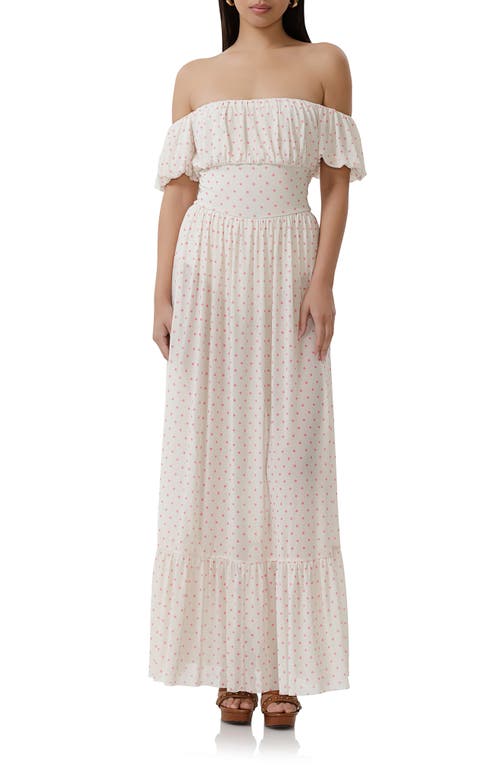 AFRM AFRM MORENO OFF THE SHOULDER MAXI DRESS
