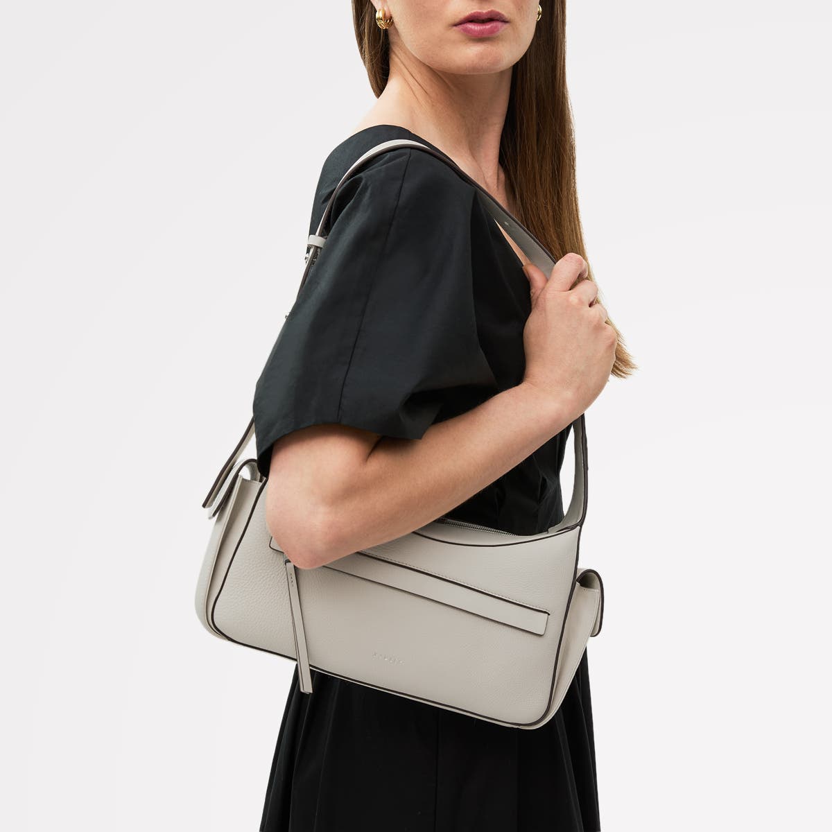 Radley The Fitzrovia Small Ziptop Shoulder Bag, Alternate, color, Chalk