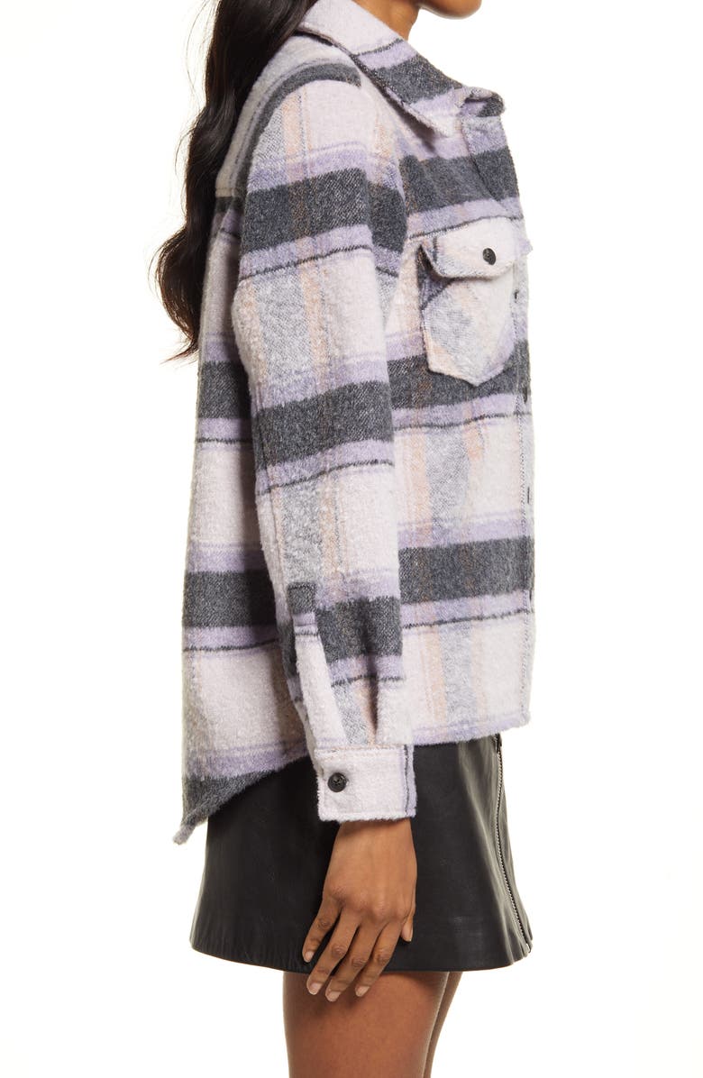 AllSaints Phoebe Plaid Shirt Jacket, Alternate, color,