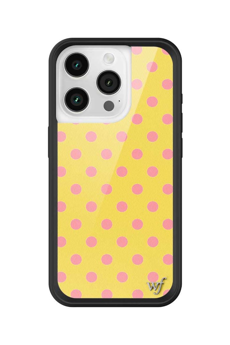 Polka Dot | Yellow and Pink iPhone Case, Alternate, color, Yellow