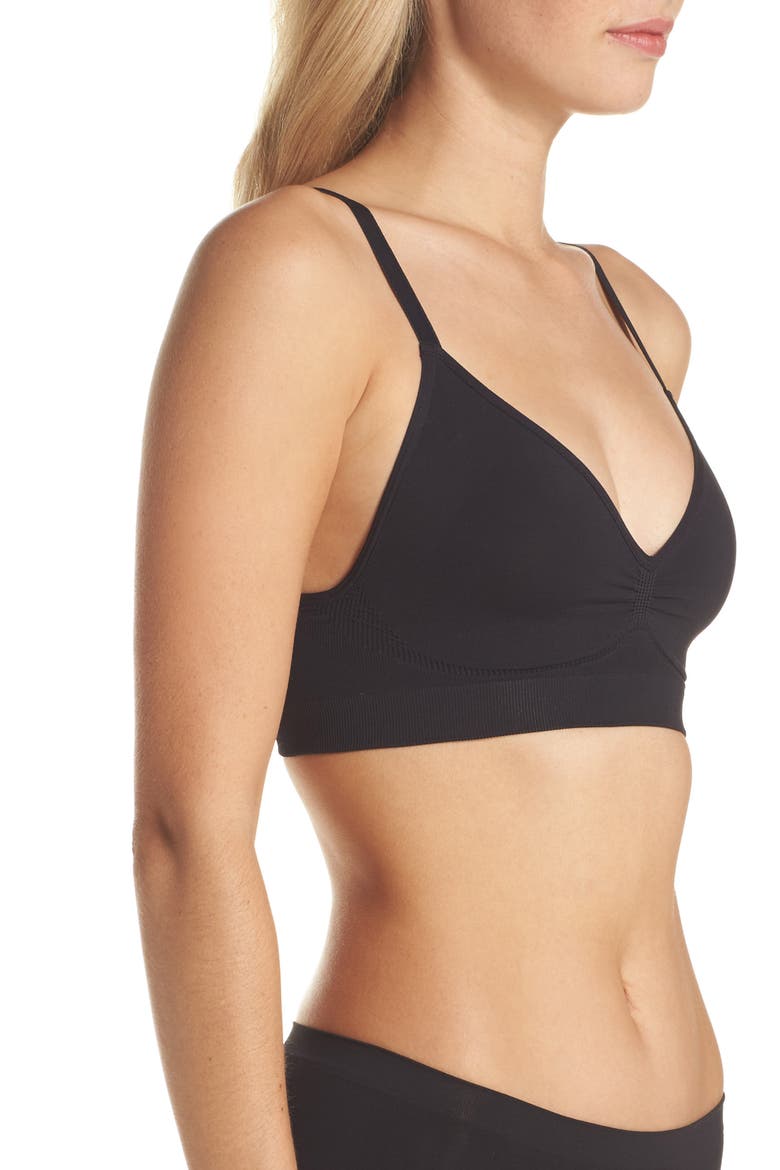 Seamless Day Bra, Alternate, color, BLACK