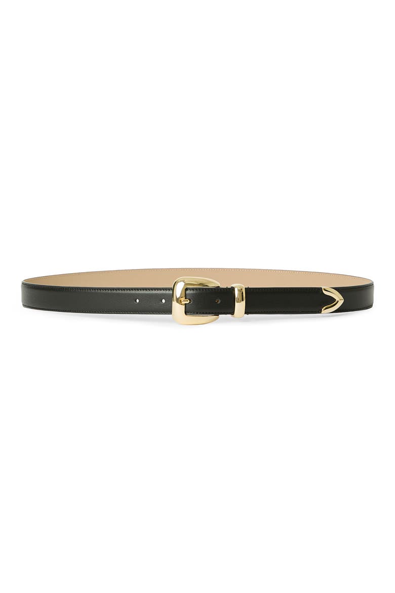 Duke Leather Belt, Main, color, BLACK GOLD