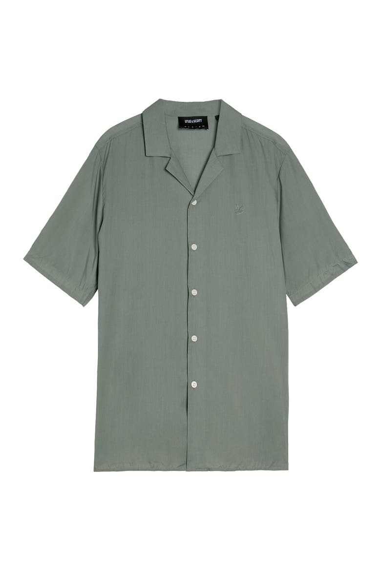 Contrast Cuff Shirt, Alternate, color, Clay Green/ White