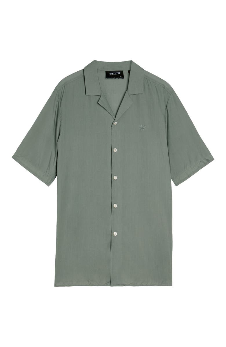 Lyle & Scott Contrast Cuff Shirt, Alternate, color, Clay Green/ White