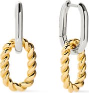 Ana Luisa Drop Earrings - Ash Double Mini Two Tone