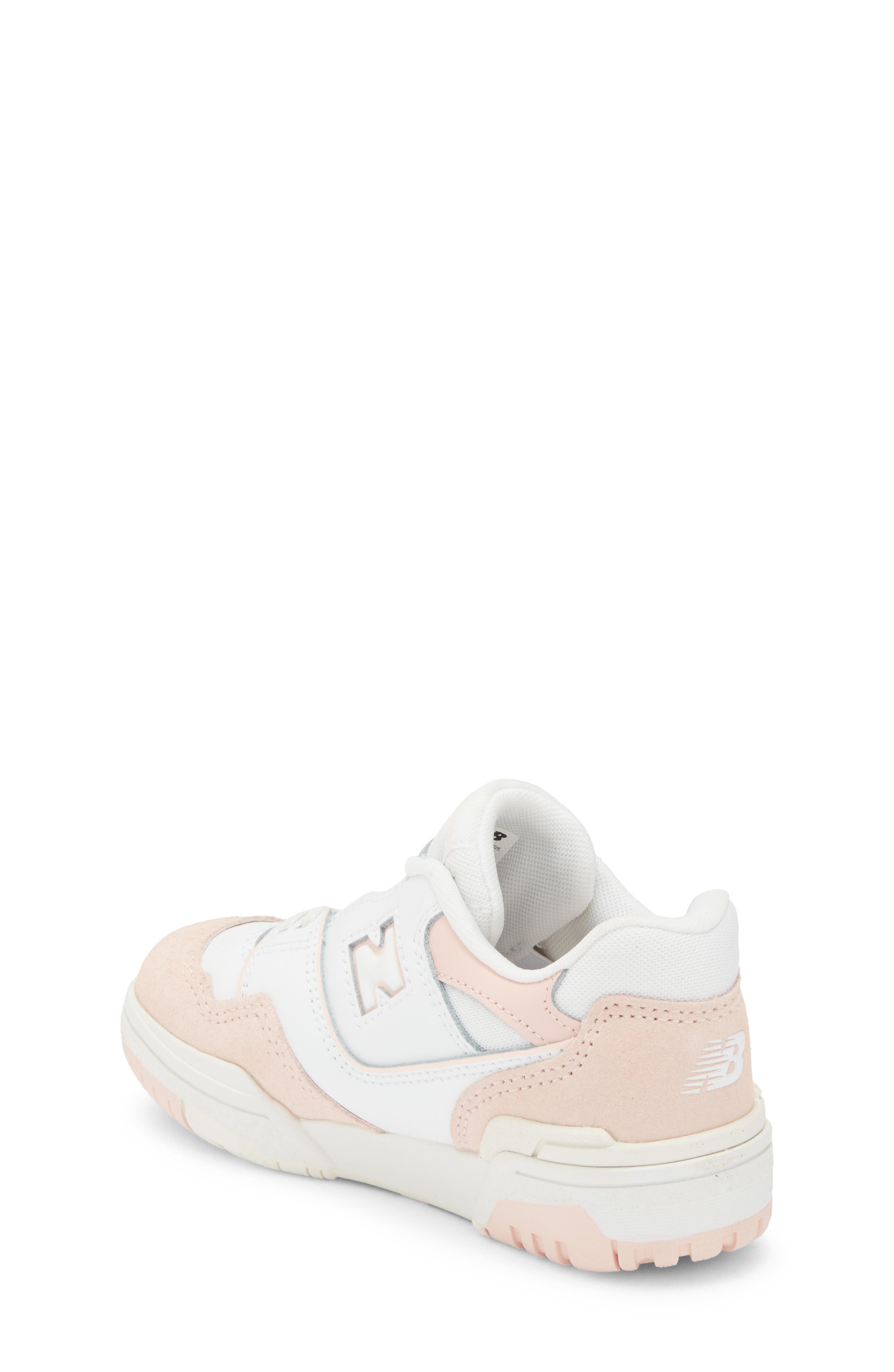 New Balance Kids' B550 Sneaker, Alternate, color, White/ Pink Haze