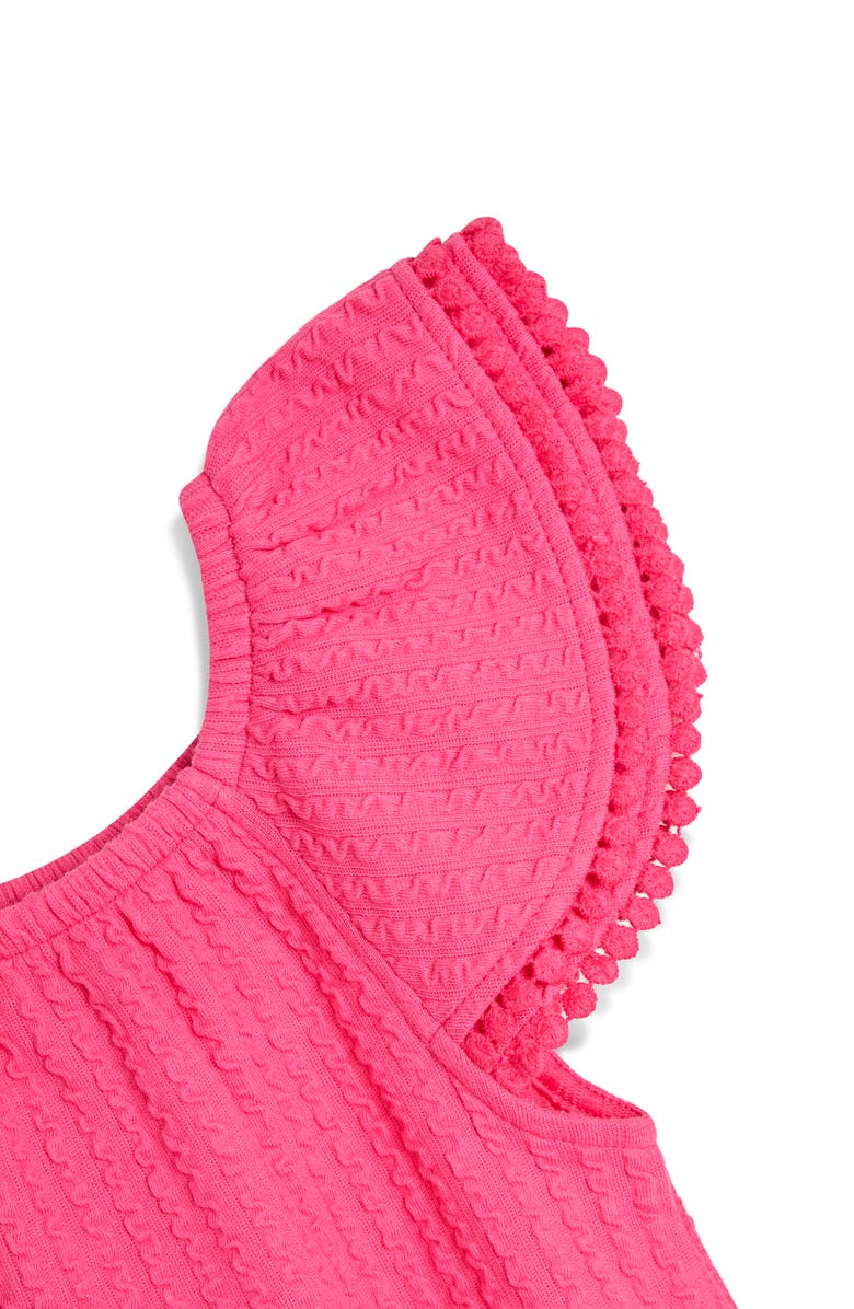 JOJO MAMAN BEBE Embroidered Frill Sleeve T-Shirt & Shorts Set, Alternate, color, Pink