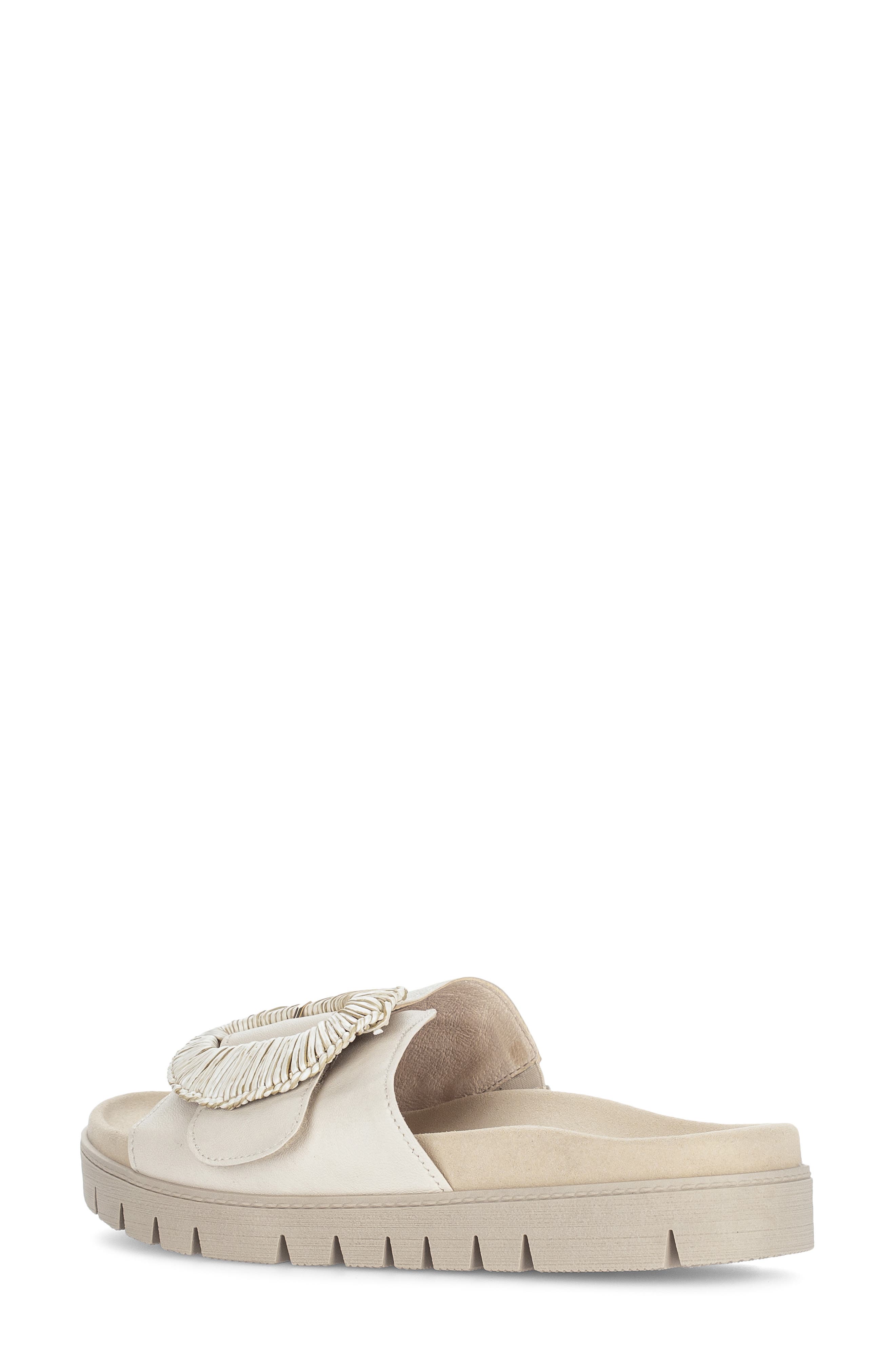 Gabor Platform Slide Sandal, Alternate, color, Panna