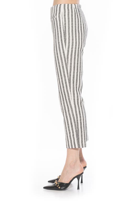 Alexia Admor Clio Crop Tapered Pants In Navy Stripe
