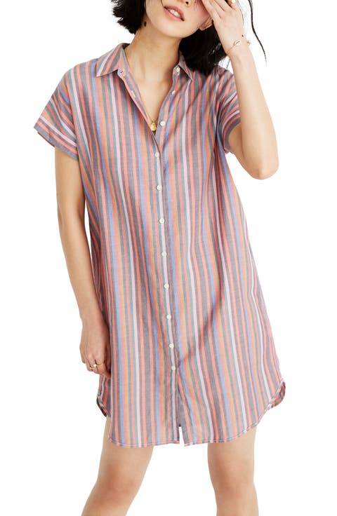 Stripe Central Shirtdress