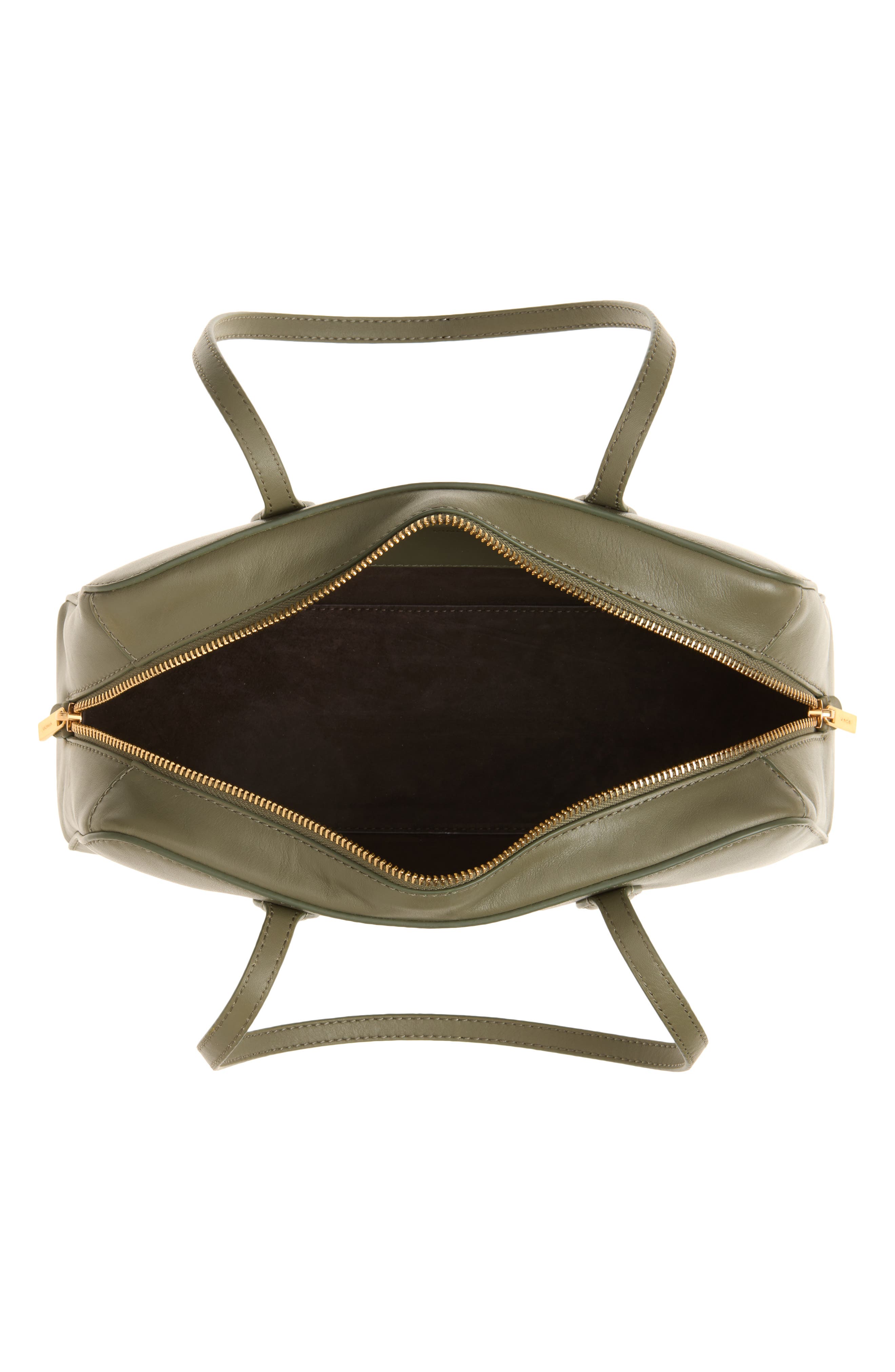 Athene Nappa Leather East/West Shoulder Bag, Alternate, color, PINEGROVE