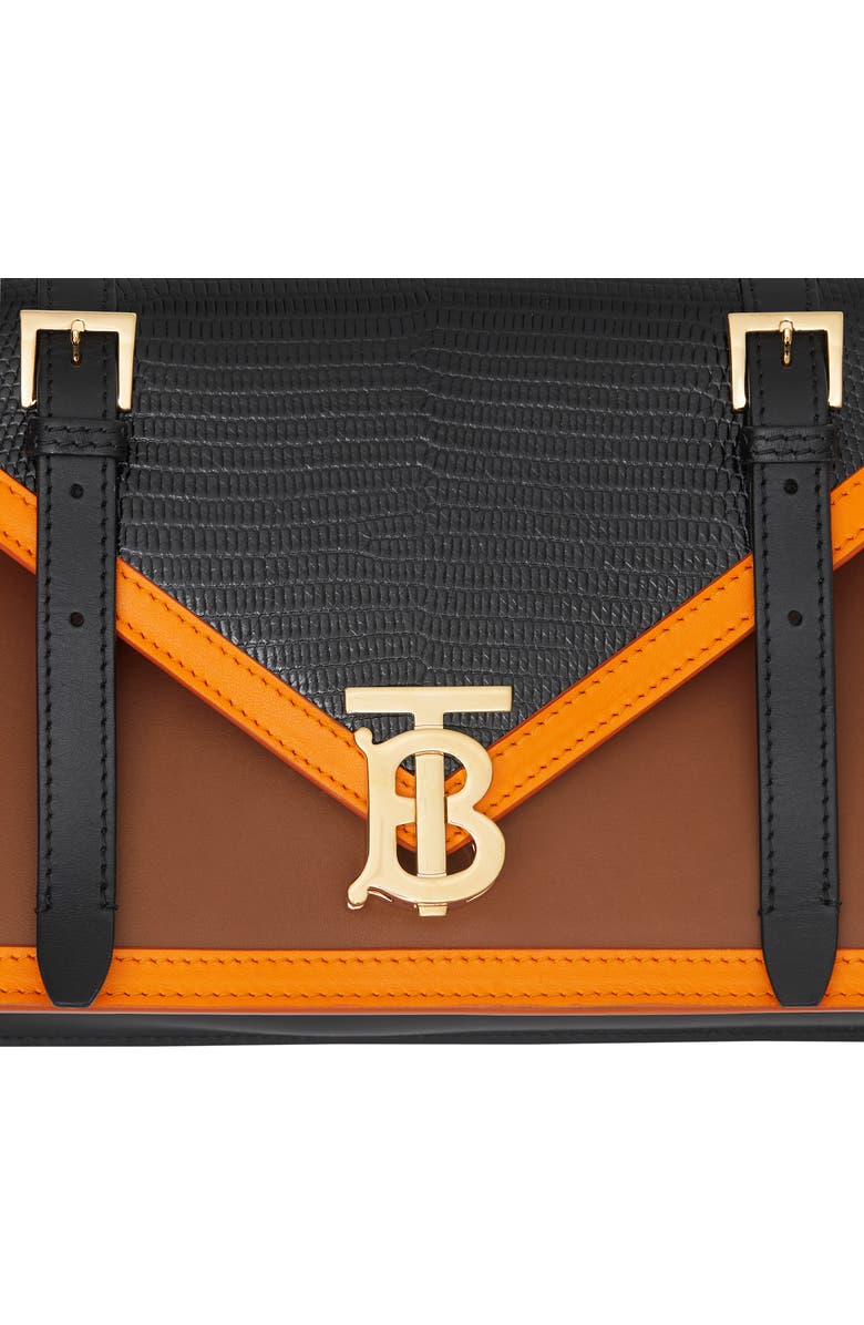 Burberry Burberrry Small TB Monogram Lizard Embossed Leather Envelope Bag, Alternate, color,