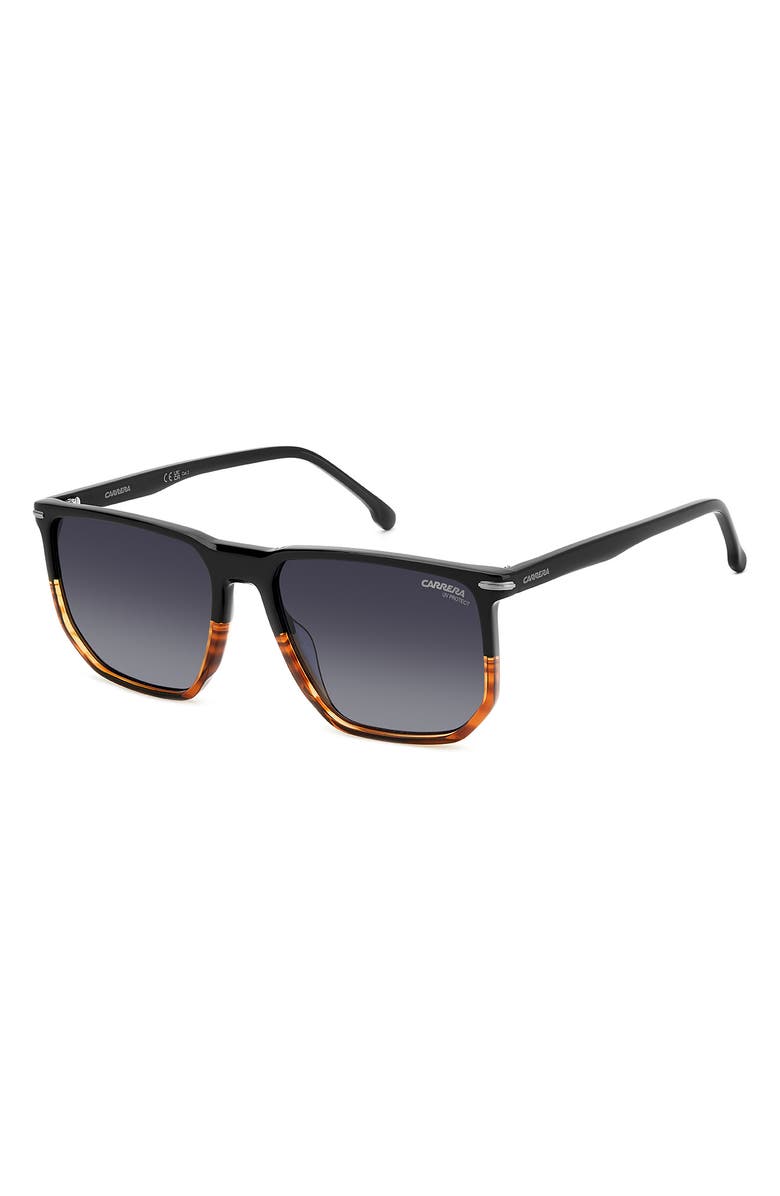 Carrera Eyewear 58mm Square Sunglasses, Alternate, color, Black Havana