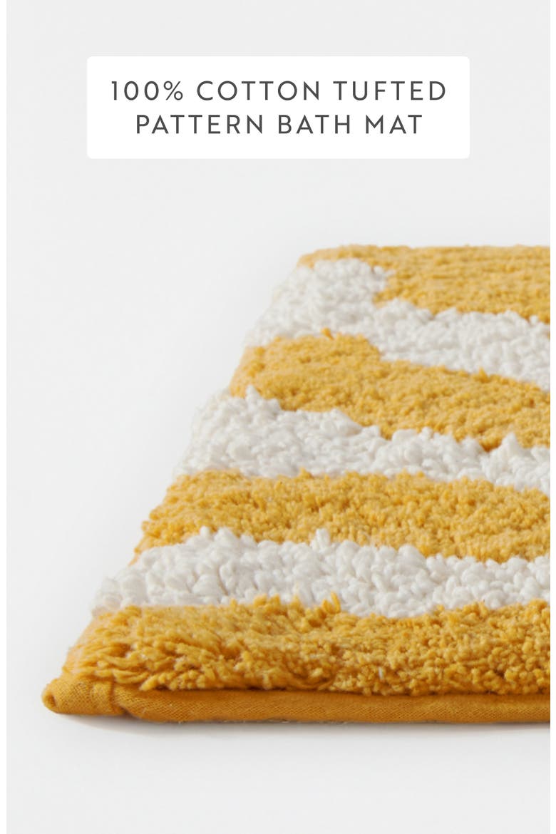 Arc Patterned Bath Mat, Alternate, color, SUNRISE YELLOW