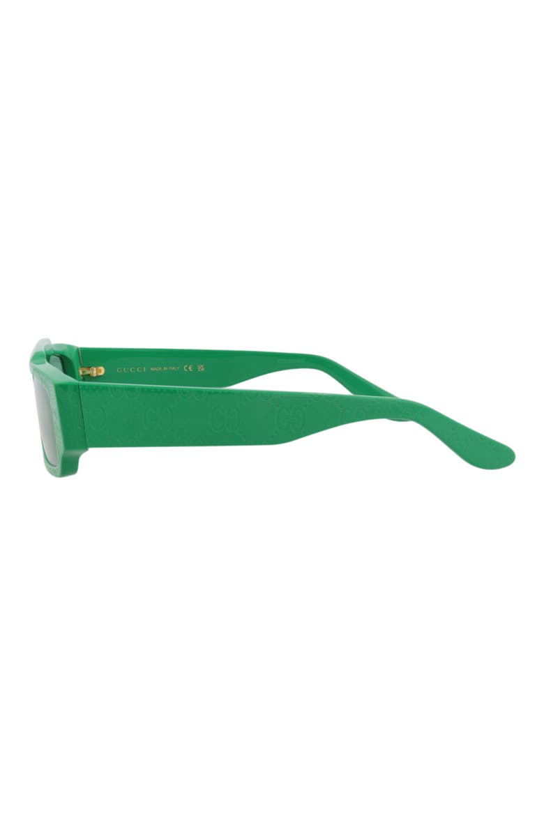 55mm Rectangular Sunglasses, Alternate, color, GREEN GREEN GREEN